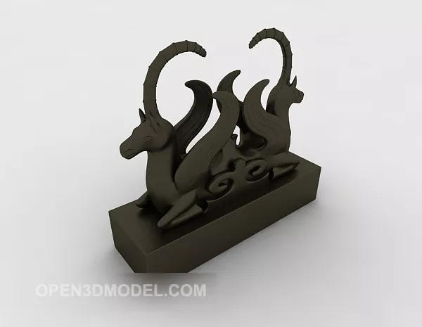 Dark Minimalist Figurine Decoration 3d model Dark Minimalist Figurine Decoration 3d model