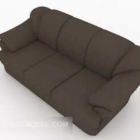 Dark Modern Multiplayer Sofa 3d model