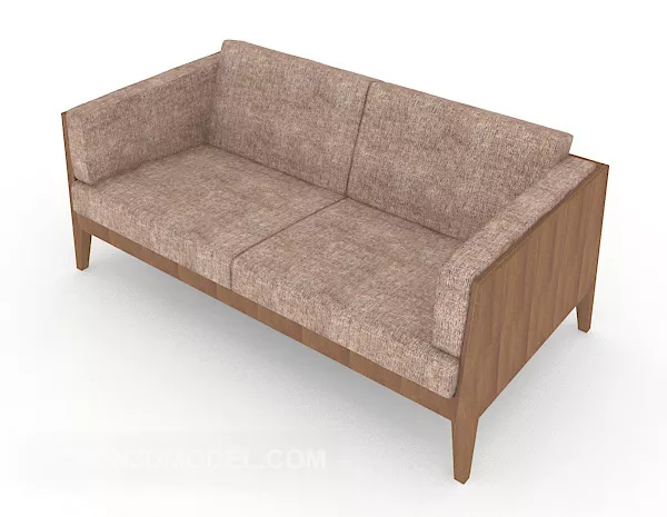 Dark New Chinese Double Sofa Furniture 3d model Dark New Chinese Double Sofa Furniture 3d model