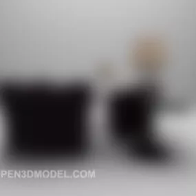 Dark Single Sofa 3d model