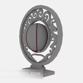 Decoration Round Carving Furniture 3d model