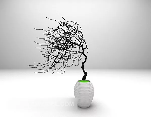Decorative Dry Branches Furniture 3d model Decorative Dry Branches Furniture 3d model