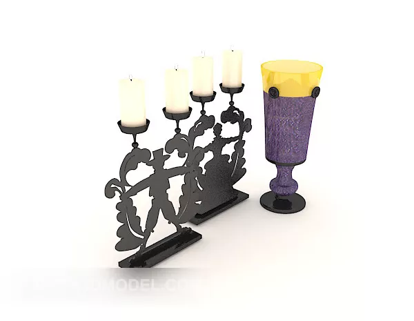 Decorative Candlestick Decoration 3d model Decorative Candlestick Decoration 3d model