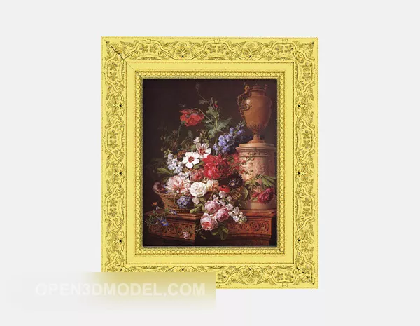 Chinese Modern Frameless Painting 3d model