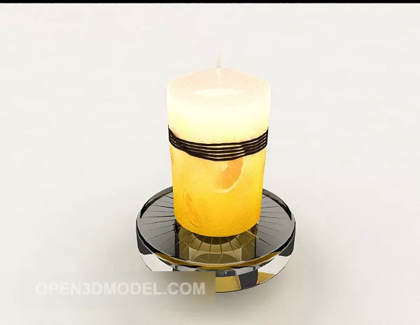 Decorative Candle Glass 3d model Decorative Candle Glass 3d model