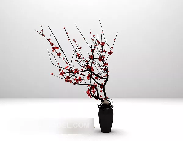 Decorative Flower Trees Furniture 3d model Decorative Flower Trees Furniture 3d model