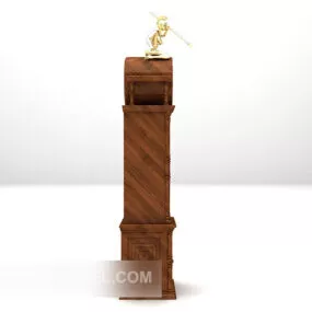 Interior Decorative Wooden Columns 3d model