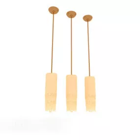Decorative Craft Chandelier Yellow Shade 3d model