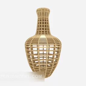 Decorative Craft Rattan Vase 3d model