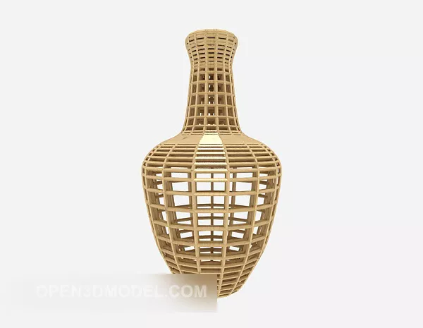 Decorative Craft Rattan Vase 3d model Decorative Craft Rattan Vase 3d model