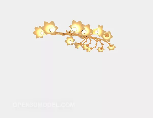 Decorative Flower Lamp Furniture 3d model Decorative Flower Lamp Furniture 3d model