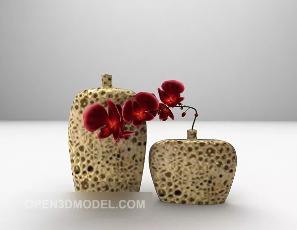Oval Vase Wave Pattern 3d model