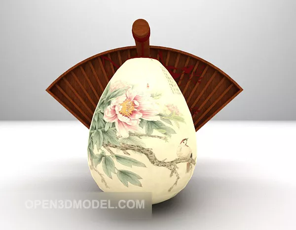 Vase Flower Rectangular Potted 3d model