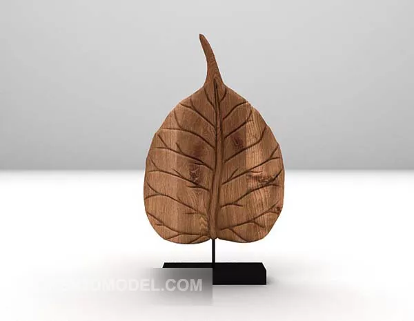 Decorative Leaf Ornaments On Stand 3d model Decorative Leaf Ornaments On Stand 3d model