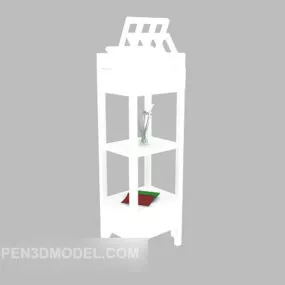 Decorative Rack White Paint 3d model