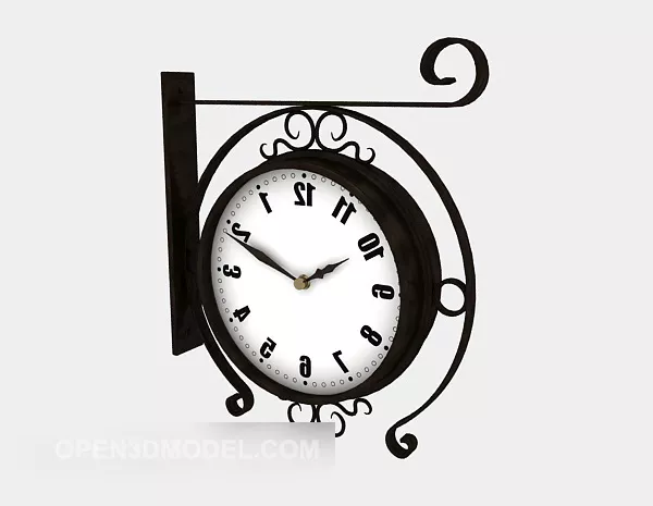 Small Steel Alarm Clock 3d model