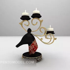 Deer Head Candlestick Decor 3d model