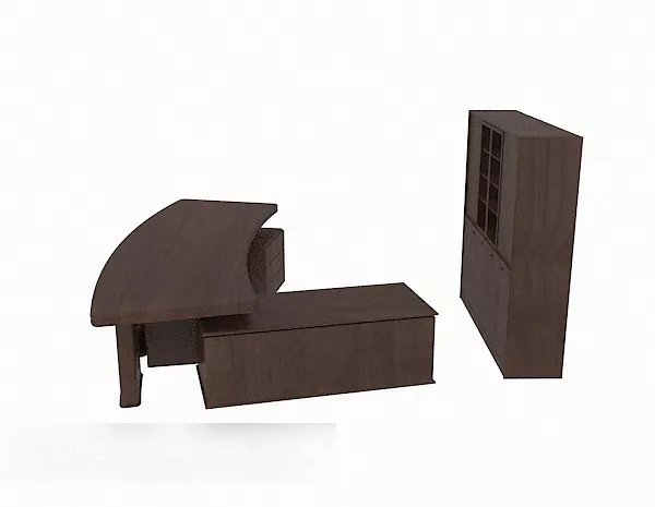 Mdf Locker Curved Edge With Drawers 3d model