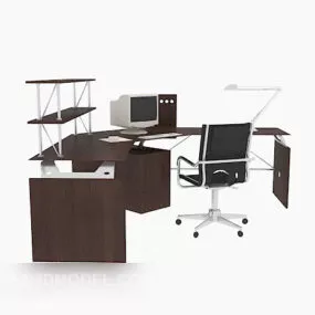 Desk Office Appliances Furniture 3d model