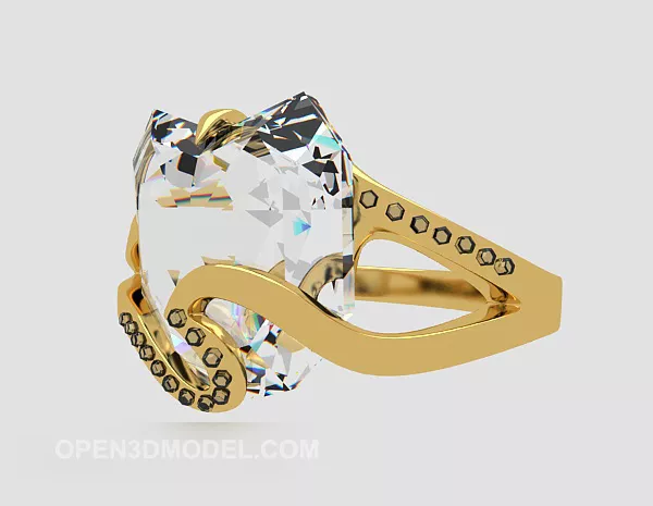 Engagement Diamond Ring 3d model