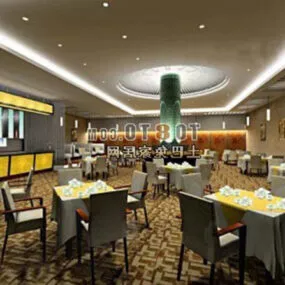Dining Space With Furniture Interior 3d model