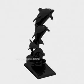 Dolphin Figurine Home Furnishing 3d model