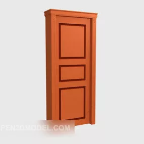 Door Red Wooden Furniture 3d model