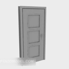 Door Wooden Grey Painted 3d model