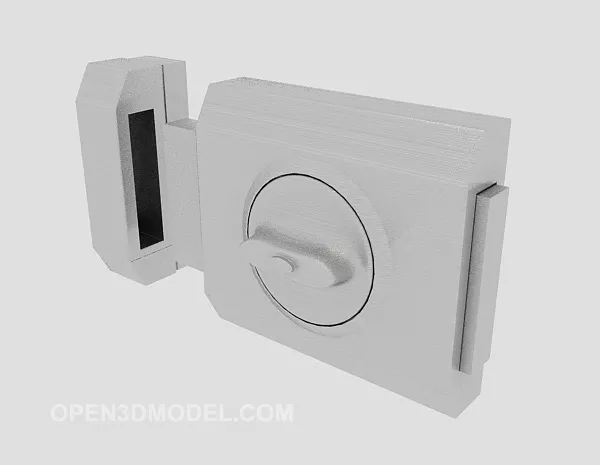 Door Lock Silver Color 3d model Door Lock Silver Color 3d model