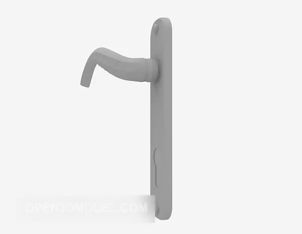Door Handle Stainless Steel 3d model Door Handle Stainless Steel 3d model
