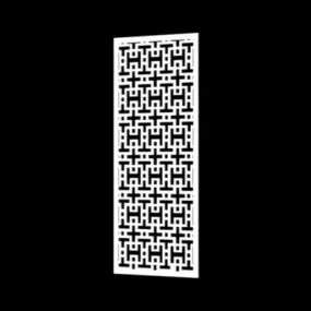 Door Partition White Color 3d model