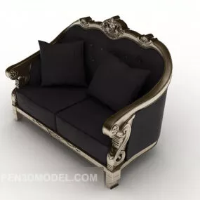 Double European Sofa 3d model