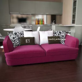 Double Casual Sofa 3d model
