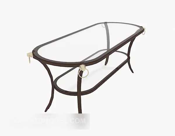 Double-glazed Living Room Coffee Table 3d model Double-glazed Living Room Coffee Table 3d model