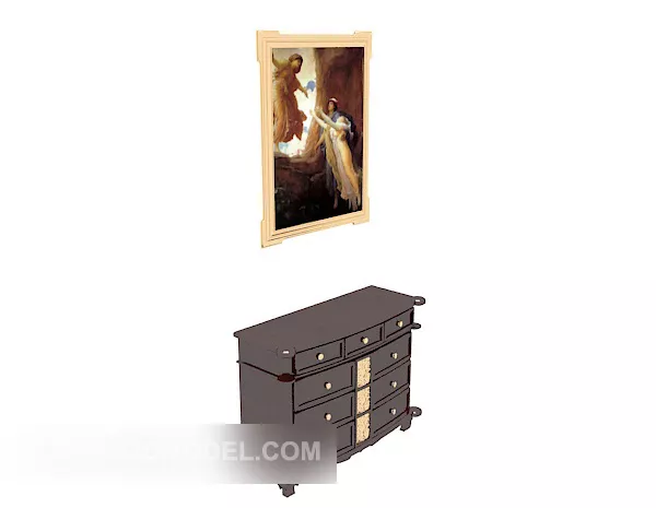 Drawer Hall Cabinet Furniture 3d model Drawer Hall Cabinet Furniture 3d model
