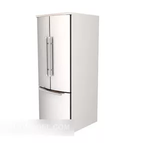 White Dual-open Refrigerator 3d model
