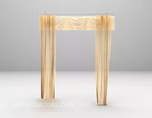 Collapsed Curtain Two Layers 3d model