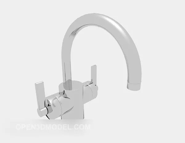 Stainless Steel Mixer Tap 3d model