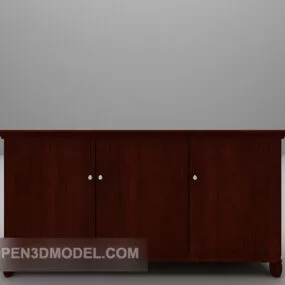 Wooden Side Cabinet Furniture 3d model