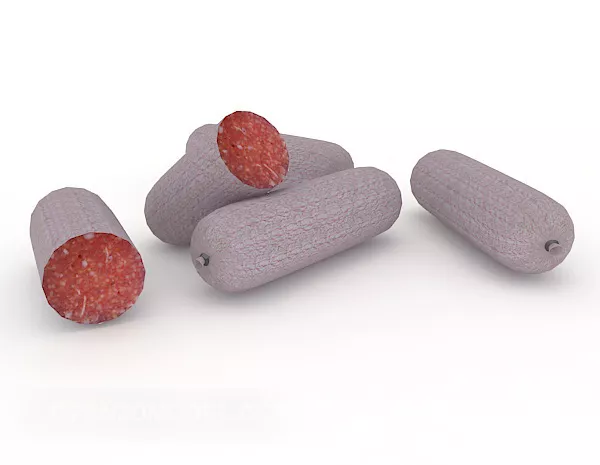 Hot Dog On Bread 3d model