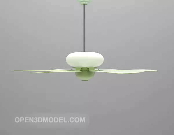 Ceiling Fan With Dual Lamp Combined 3d model