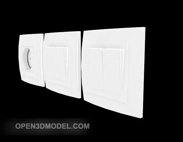 Electrical Switch Wall Mount 3d model Electrical Switch Wall Mount 3d model