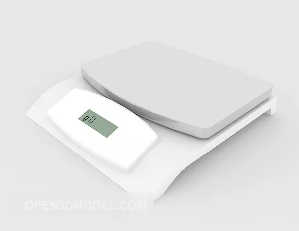 Kitchen Electronic Scales 3d model Kitchen Electronic Scales 3d model