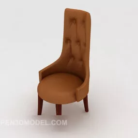 Elegant European Dining Chair 3d model