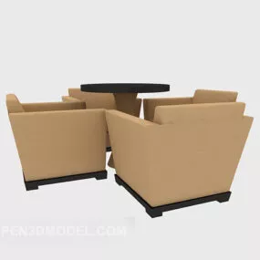 Entertainment And Relaxing Table And Chairs 3d model
