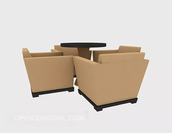 Entertainment And Relaxing Table And Chairs 3d model Entertainment And Relaxing Table And Chairs 3d model