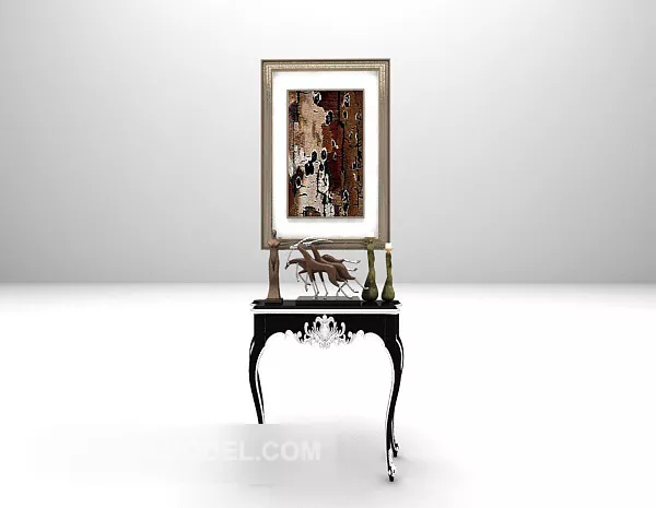 Entrance Table With Decoration 3d model Entrance Table With Decoration 3d model