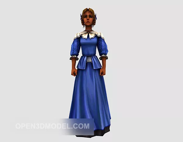 European Ancient Character Lady 3d model European Ancient Character Lady 3d model