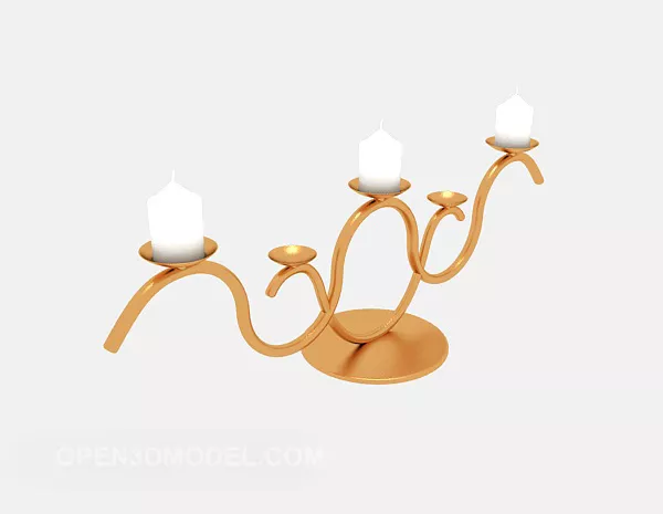 Candlestick Curved Arm 3d model
