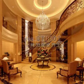 European Living Room Classic Decoration 3d model